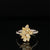 Fancy Yellow & White Diamond 1.77ctw Cluster Poinsettia Ring in 18k Two-Tone Gold - #266 - RGDIA656624