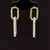 Diamond 0.30ctw Double Oval Cable Chain Dangle Earrings in 18k Two-Tone Gold - #276 - RGSAP211041