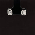 Diamond 0.53ctw Emerald Cut Cushion Halo Stud Earrings in 18k White Gold - #277- ERDIA351980