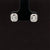 Diamond 0.53ctw Emerald Cut Cushion Halo Stud Earrings in 18k White Gold - #277- ERDIA351980