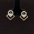 Diamond 0.41ctw Eclipse Halo Square Earrings in 18k Two Tone Gold - #279 - ERDIA345998