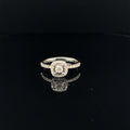 Diamond Dainty Halo Engagement Ring in 18k White Gold - (#27-HRDIA004476) - Divine & Timeless Jewelry