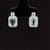 Aquamarine & Diamond 2.19ctw Emerald Cut Drop Earrings in 18k White Gold - #281 - ERAQU006120