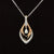 Diamond 0.54ctw Pear Solitaire Raindrop Anniversary Pendant in 18k Two-Tone Gold - #286 - PDDIA348123