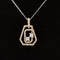 Diamond 0.62ctw Grecian Art Deco Love Knot Necklace in 18k Two-Tone Gold - #292 - PDDIA347481