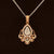 Diamond 0.53ctw Filigree Paisley Raindrop Pendant Necklace in 18k Rose Gold - #295 - PDDIA347385