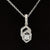 Diamond 0.32ctw Princess Solitaire Double Geometric Halo Necklace in 18k White Gold - #296 - PDDIA346965-