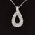 Diamond 1.33ctw Double Halo Raindrop Journey Necklace in 18k White Gold - #298 - PDDIA347847