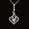 Raindrop Diamond 0.62ctw Halo Heart Paisley Pendant Necklace in 18k White Gold - #303 - PDDIA317889