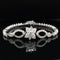 Diamond Floral Cluster 3.40ctw Teardrop Halo Tennis Bracelet in 18k White Gold - #318 BRDIA088325
