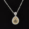 Yellow & White Diamond 1.05ctw Raindrop Bezel Station Necklace in 18k Two-Tone Gold - #322 - NLDIA062092