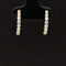 Diamond 0.38ctw Half Eternity Round Hoop Earrings in 18k Yellow Gold - #326 - ERDIA351242