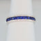 Sapphire  & Diamond Classic Channel Wedding Band in 18k White Gold - (#32-HRSAP001430) - Divine & Timeless Jewelry