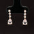 Morganite & Diamond 1.39ctw Raindrop Linear Dangle Earrings in 18k Rose Gold - #334 - ERMOR000030