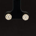 Diamond 0.58ctw Round Solitaire Cluster Stud Earrings in 18k Yellow Gold - #335 - ERDIA351764
