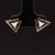 Diamond Bubble 0.50ctw Galaxy 3D Pyramid Halo Earrings in 18k Tri-Color Gold - #337-ERDIA352064