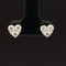 Diamond 3-Stone 1.01ctw Heart Cluster Earrings in 18k Yellow Gold - #338 - ERDIA352178