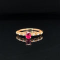 Ruby & Diamond 0.65ctw Milgrain Filigree Vintage Ring in 18k Rose Gold - #354 - RGRUB106103