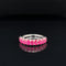 Oval Ruby & Diamond 1.65ctw Anniversary Wedding Ring in 18k White Gold - #357 - HRRUB002166