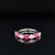 Sideways Oval Ruby & Diamond 1.85ctw Single Row Anniversary Wedding Band Ring in 18k White Gold - #358 - HRRUB002538