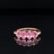 Oval Pink Sapphire & Diamond 2.28ctw 4-Stone Cluster Ring in 18k Rose Gold - #359 - RGSAK015837