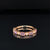 Emerald Cut Pink Sapphire & Diamond 0.91ctw Milgrain Band Ring in 18k Rose Gold - #360 - RGSAR006156
