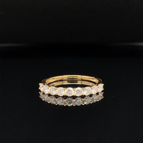 Diamond 0.69ctw Single Row Anniversary Ring Wedding Band in 18k Yellow Gold - #366 - RGDIA670088