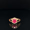 Ruby & Diamond Princess Crown Ring in 18k Rose Gold - (#36-HRRUB001356) - Divine & Timeless Jewelry