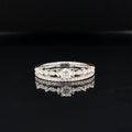 Diamond 0.40ctw Engagement Wedding Band Illusion Ring in 18k White Gold - #370 - RGDIA665858