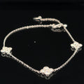 Diamond 0.62ctw Floral Cluster Tennis Bracelet in 18k White Gold - #377 BRDIA090485