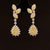 Fancy Yellow & White Diamond 2.55ctw Raindrop Linear Dangle Earrings in 18k Two- Tone Gold - #383 - ERDIA353606