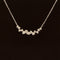 Diamond 0.45ctw Cluster Chevron Necklace in 18k White Gold - #398 - NLDIA068302