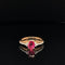 Ruby & Diamond Solitaire Double Engagement Ring in 18k Rose Gold - (#39-HRRUB001020) - Divine & Timeless Jewelry