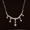 Diamond 0.98ctw Icicle Drip Necklace in 18k White Gold - #402 - NLDIA068740