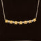 Fancy Yellow & White Diamond 1.24ctw Bar Necklace in 18k Two-Tone Gold - #405 - NLDIA068524