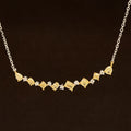 Fancy Yellow & White Diamond 1.04ctw Bar Necklace in 18k Two-Tone Gold - #407 - NLDIA068560