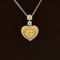 Fancy Yellow & White Diamond 1.18ctw Heart Necklace in 18k Two-Tone Gold - #408 - NLDIA068506