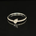 Diamond 0.32ctw Pear Solitaire Engagement Stacking Ring in 18k White Gold - #412 - HRDIA005112