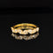 Fancy Yellow Diamond 0.91ctw Pear Cluster Wedding Ring in 18k Yellow Gold - #415 RGDIA669692