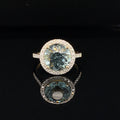 Aquamarine & Diamond 3.85ctw Engagement Ring in 18k Yellow Gold - #419 - RGAQU006665