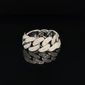 Diamond 0.79ctw Cuban Chunky Chain Ring in 18k White Gold - #422 - RGDIA670364