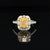 Fancy Yellow & White Diamond 1.75ctw Lace Engagement Ring in 18k Two-Tone Gold  - #434 - RGDIA669062