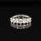 Oval Diamond 1.33ctw Single Row Wedding Band in 18k White Gold - #436 - RGDIA666926
