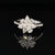 Diamond 1.52ctw Pear Cluster Vintage Engagement Ring in 18k White Gold - #438 - RGDIA458654