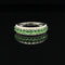 Tsavorite & Diamond 1.19ctw Wedding Ring in 18k White Gold - #439 RGTSA000114