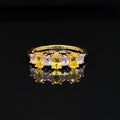 Yellow Sapphire & Tanzanite 1.40ctw Anniversary Wedding Ring in 18k Yellow Gold - #440 - RGMIX019288