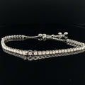 Diamond Slender Tennis Bolo Bracelet in 18k White Gold - Adjustable - (#44-HBDIA000116) - Divine & Timeless Jewelry