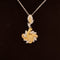 Fancy Yellow & White Diamond Flower Cluster Drop Pendant in 18k Two-Tone Gold - #468 - PDDIA349653