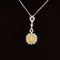 Sunflower Fancy Yellow & White Diamond Door Knocker Pendant in 18k Two-Tone Gold - #473 - PDDIA349785