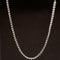 Diamond Solitaire Bezel Tennis Chain Necklace in 18k White Gold - #474 - HNDIA000054